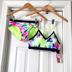 Justice Girls Multi- Colored Two Piece Swimwear size L